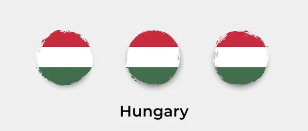 Hungria Bandeira Grunge Bolha Vetor Ícone Ilustração — Vetor de Stock