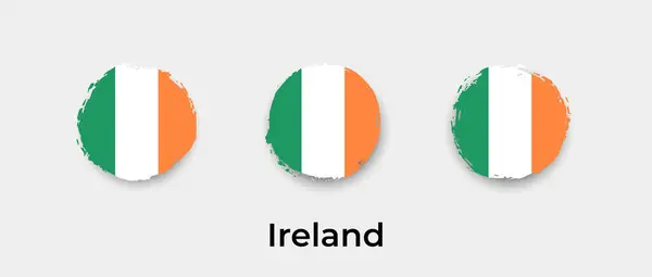 Irlanda Bandeira Grunge Bolha Vetor Ícone Ilustração — Vetor de Stock