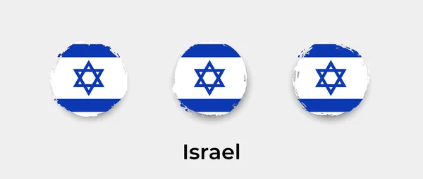 Israel Bandera Grunge Burbuja Vector Icono Ilustración — Vector de stock
