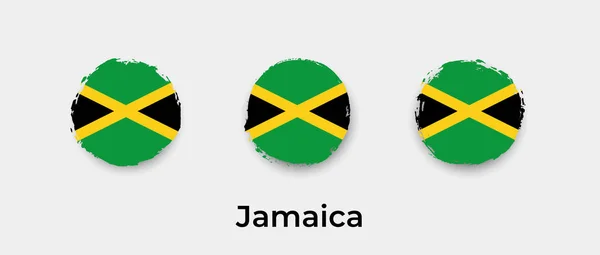 Jamaica Flagga Grunge Bubbla Vektor Ikon Illustration — Stock vektor