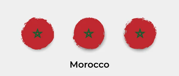 Μαρόκο Σημαία Grunge Φούσκα Διάνυσμα Εικονογράφηση Εικονίδιο — Διανυσματικό Αρχείο