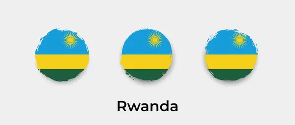 Rwanda Flagga Grunge Bubbla Vektor Ikon Illustration — Stock vektor