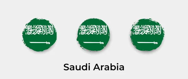 Suudi Arabistan Bayrağı Grunge Kabarcık Vektör Resimleme — Stok Vektör