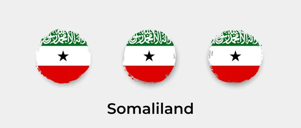 ソマリランドの旗グランジバブルベクトルアイコンイラスト — ストックベクタ