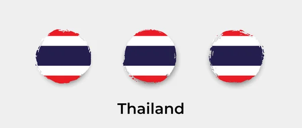 Thailand Flag Grunge Bubble Vector Icon Illustration — Stock Vector