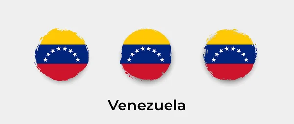Venezuela Flag Grunge Bubble Vector Icon Illustration — Stock Vector