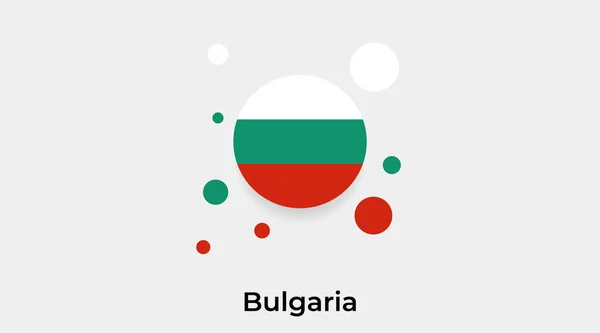 Флаг Болгарии Кружок Круга Круглой Формы Иконка Красочная Векторная Иллюстрация — стоковый вектор