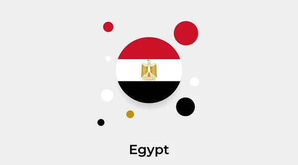 Egito Bandeira Bolha Círculo Forma Redonda Ícone Colorido Vetor Ilustração — Vetor de Stock