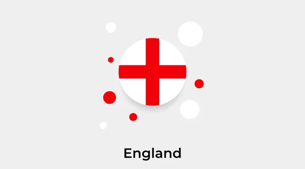 England Flagge Blase Kreis Runde Form Symbol Bunte Vektor Illustration — Stockvektor