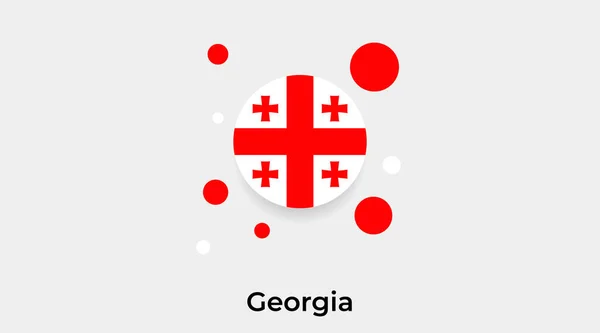 Georgia Bandiera Bolla Cerchio Forma Rotonda Icona Colorato Vettoriale Illustrazione — Vettoriale Stock