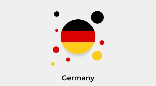 Niemcy Flaga Bańka Okrągły Kształt Ikona Kolorowy Wektor Ilustracja — Wektor stockowy