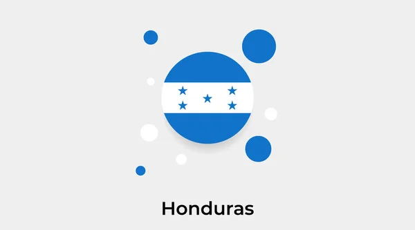 洪都拉斯国旗圆圈圆形图标彩色矢量插图 — 图库矢量图片
