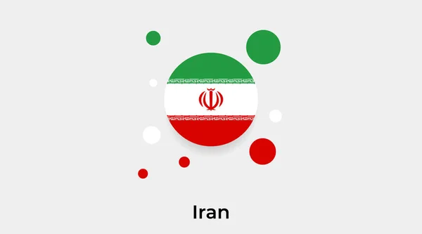 Irã Bandeira Bolha Círculo Forma Redonda Ícone Colorido Vetor Ilustração — Vetor de Stock