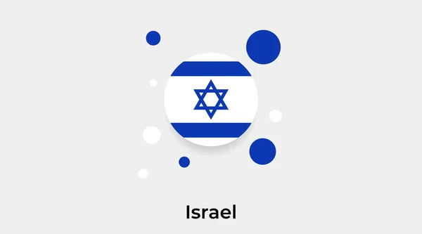 Ισραήλ Σημαία Φούσκα Κύκλο Στρογγυλό Σχήμα Εικονίδιο Πολύχρωμο Διάνυσμα Εικονογράφηση — Διανυσματικό Αρχείο