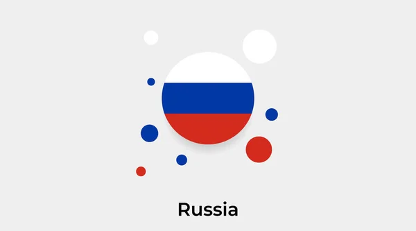 Флаг России Кружок Пузыря Круглой Формы Иконка Красочная Векторная Иллюстрация — стоковый вектор