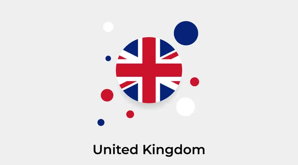 Круг Пузыря Флага Великобритании Круглая Форма Иконки Красочная Векторная Иллюстрация — стоковый вектор