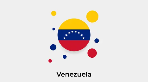Venezuela Bandeira Bolha Círculo Forma Redonda Ícone Colorido Vetor Ilustração — Vetor de Stock