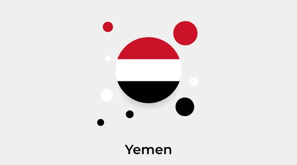 Yemen Baloncuk Dairesi Yuvarlak Şekil Simgesi Renkli Vektör Illüstrasyonu — Stok Vektör