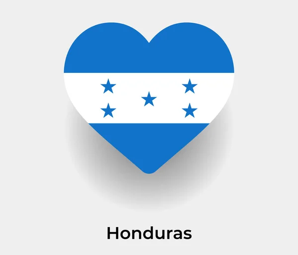 Honduras Bandera Corazón Forma País Icono Vector Ilustración — Archivo Imágenes Vectoriales