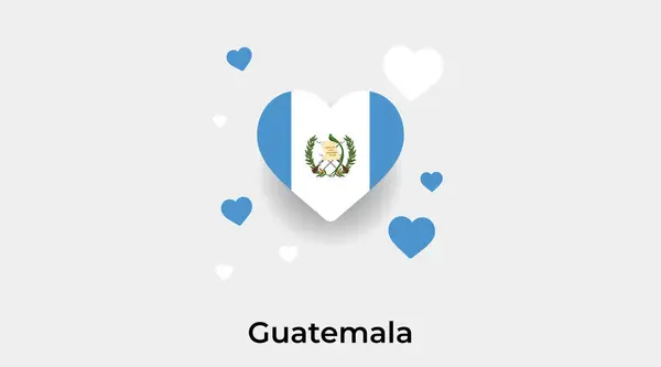 Guatemala Bandera Forma Corazón Con Ilustración Adicional Icono Corazones Vector — Archivo Imágenes Vectoriales