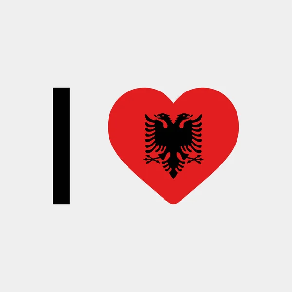 Hou Van Albanië Land Vlag Vector Pictogram Illustratie — Stockvector