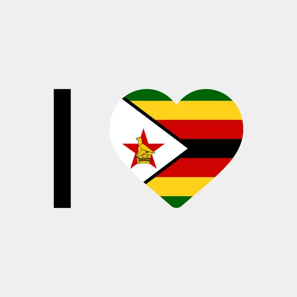 Hou Van Zimbabwe Land Vlag Vector Pictogram Illustratie — Stockvector