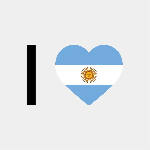 我喜欢阿根廷国旗矢量图标插图 — 图库矢量图片