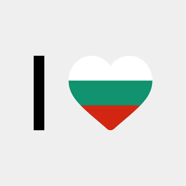 Aime Bulgarie Pays Drapeau Vectoriel Icône Illustration — Image vectorielle