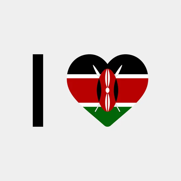Hou Van Kenia Land Vlag Vector Pictogram Illustratie — Stockvector