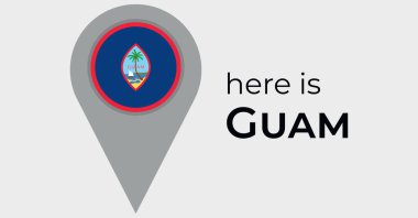 Guam ulusal bayrak haritası işaret simgesi simgesi illüstrasyonu