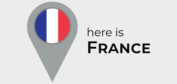 Francia Bandera Nacional Mapa Marcador Pin Icono Ilustración Ilustraciones de stock libres de derechos