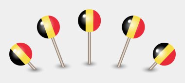 Belçika ulusal bayrak haritası işaret simgesi simgesi illüstrasyonu