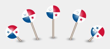 Panama Ulusal Bayrak Harita İşaretleyici iğne resimleme