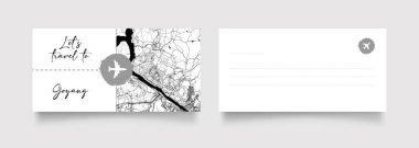 Siyah beyaz şehir haritası illüstrasyon vektörüyle Goyang Şehri Adı (Güney Kore, Asya)