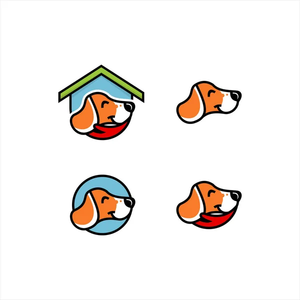Illustration Dog Head Hands Animal Care — Stock Vector