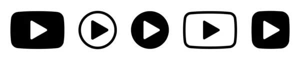 Кнопка Відтворення Запустити Символ Суми Кнопок Логотип Стрілки Кнопка Гравця — стоковий вектор