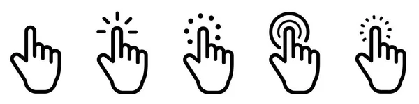 Zeiger Cursor Omputer Maussymbol Cursor Anklicken Hand Zeigen Klickt Auf — Stockvektor