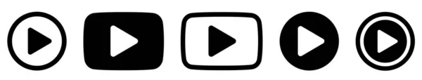Ikona Tlačítka Přehrát Spusťte Sumbol Styl Tlačítka Přehrávače Video Audio — Stockový vektor