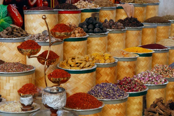 Arabiskt Krydda Och Ört Gatumarknad Stall — Stockfoto