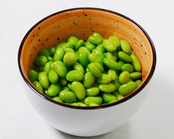 蒸熟的大豆种子 被称为豆角豆 健康食品概念 — 图库照片