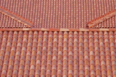 bricks and roof tiles, italian style roof design clipart