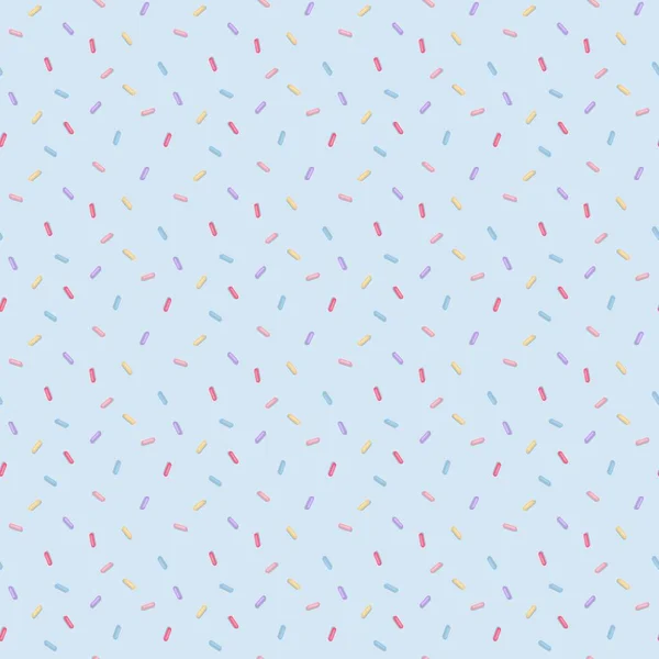 muiti-color pattern of sprinkles for holiday or birthday party on blue background
