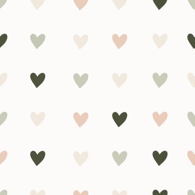 boho tarzı kalpler simge deseni oluşturdu