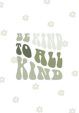 70 'lerin Retro yeşil arka planı, Modern Summer Digital Paper, 70' lerin Hippi Summer Groovy Arka planı, Wall Poster arkaplan baskısı