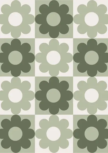 70 'lerin Retro yeşil arka planı, Modern Summer Digital Paper, 70' lerin Hippi Summer Groovy Arka planı, Wall Poster arkaplan baskısı