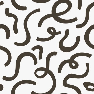 Estetik Çağdaş basılabilir Modern soyut dikişsiz desen, el çizimi kağıt tasarımı, zarif çizgi fırça şekilleri ve siyah beyaz renkli çizgi. boho arkaplan minimalist orta yüzyıl tarzı