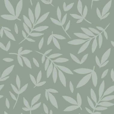 Şirin çocuk odası dikişsiz desen, duvar kağıdı deseni, kağıt tasarımı, yeni doğan kumaş, tekstil, rahat boho dalı ve yapraklar.