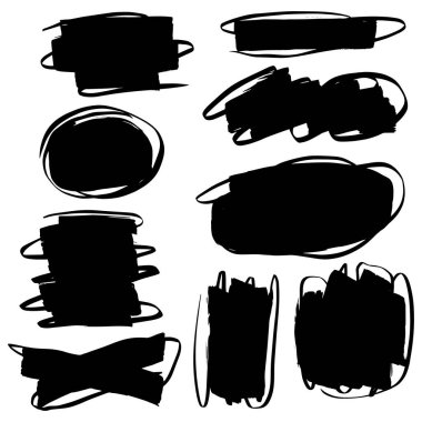 Fırça darbeleri kenar ayarları, siyah simgeler