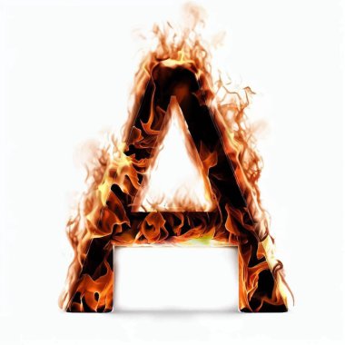 Büyük harf A yanıyor.