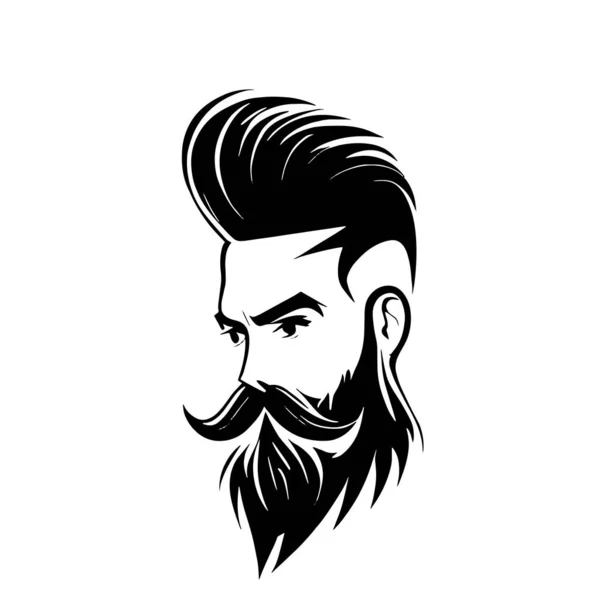 Logo Tipo Illustrazione Parrucchiere Maschile — Vettoriale Stock